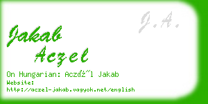 jakab aczel business card